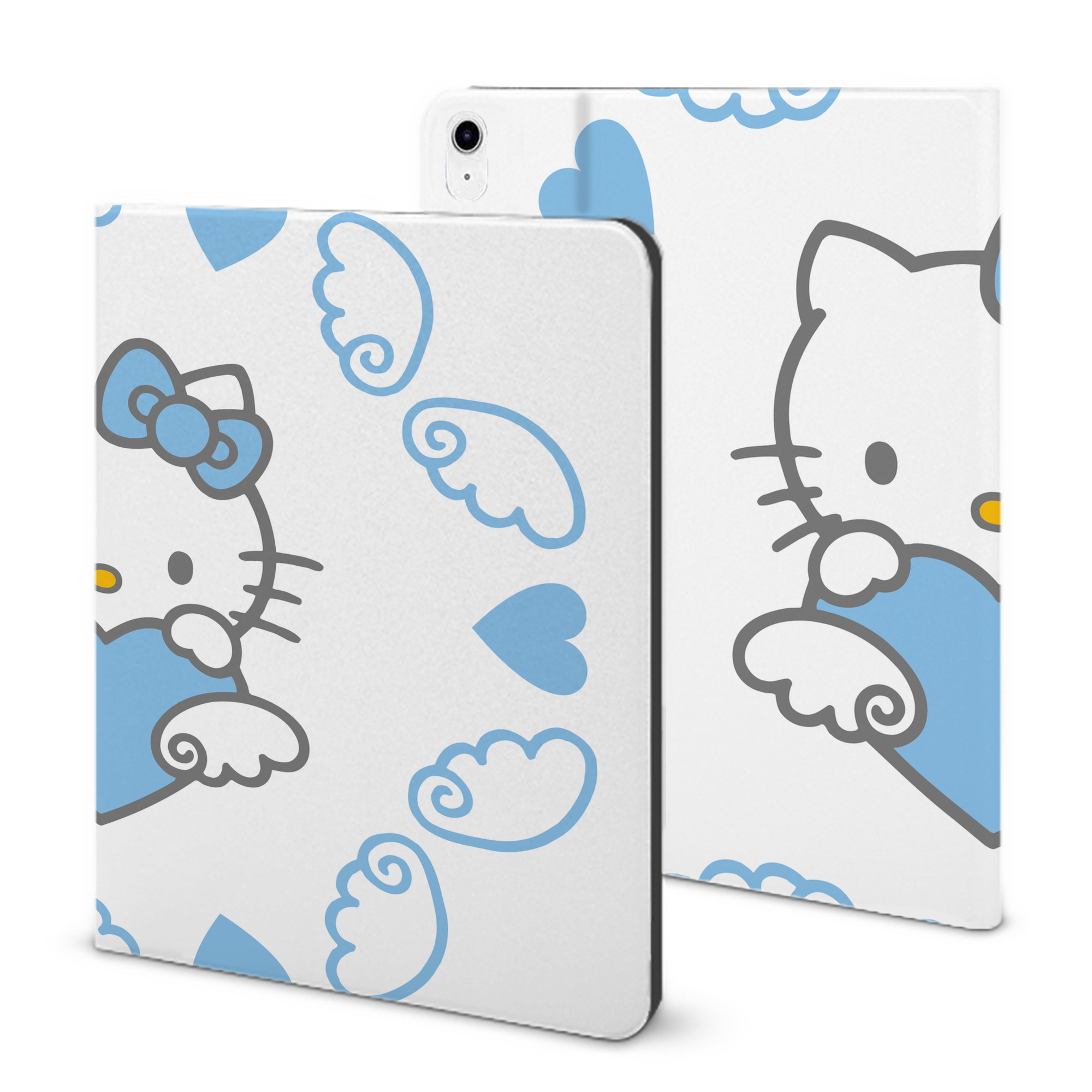 （画像用） Hello Kitty ハローキティ IPad ケース ブック型 PUレザー TPU 耐衝撃 軽量 薄型 ペン収納なし 全面保護 IPad 各モデル対応